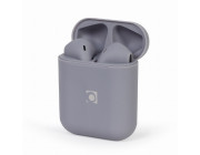 Gembird Bluetooth TWS in-ears -Seattle-, up to 3 hours of listening time on a single charge, LED status indicator, Misty grey